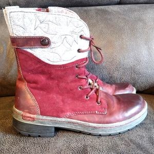 Jambu jbu encore leather hemlock lace up combat dress boot women’s 7M